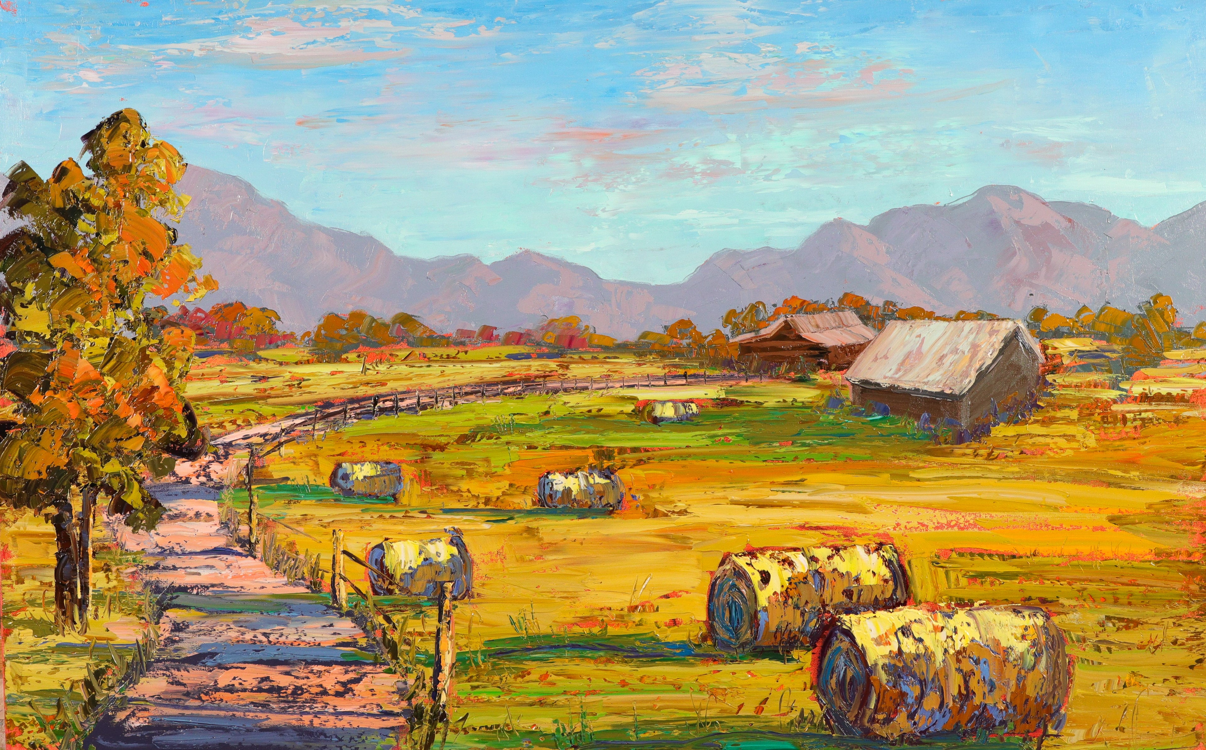 Harvest at Sophie's Farm by Joe McKay | Oil | Sage Creek Gallery