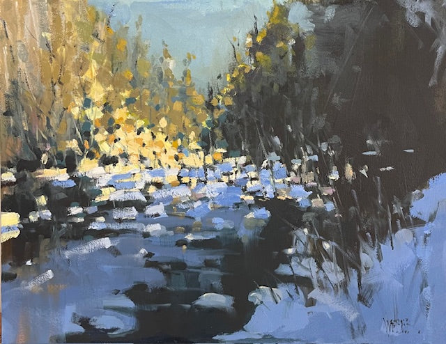 First Light on Tesuque Creek by Donald Weber | Oil | Sage Creek Gallery