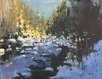 First Light on Tesuque Creek by Donald Weber | Oil | Sage Creek Gallery