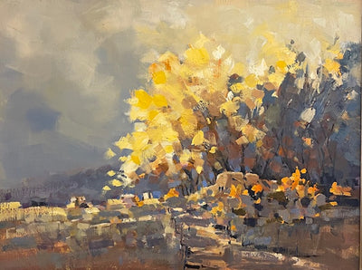Cottonwoods Ablaze by Donald Weber | Oil | Sage Creek Gallery