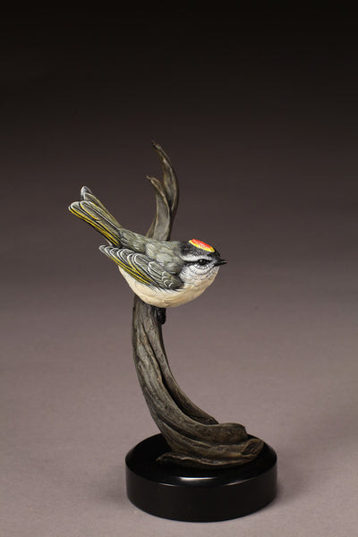 Golden Crowned Kinglet (Edition of 48) by Eugene Morelli | Bronze | Sage Creek Gallery