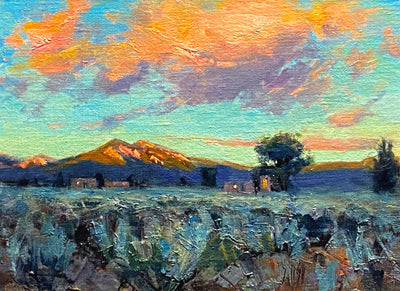Taos Valley Sunset by Mike Wise | Oil | Sage Creek Gallery