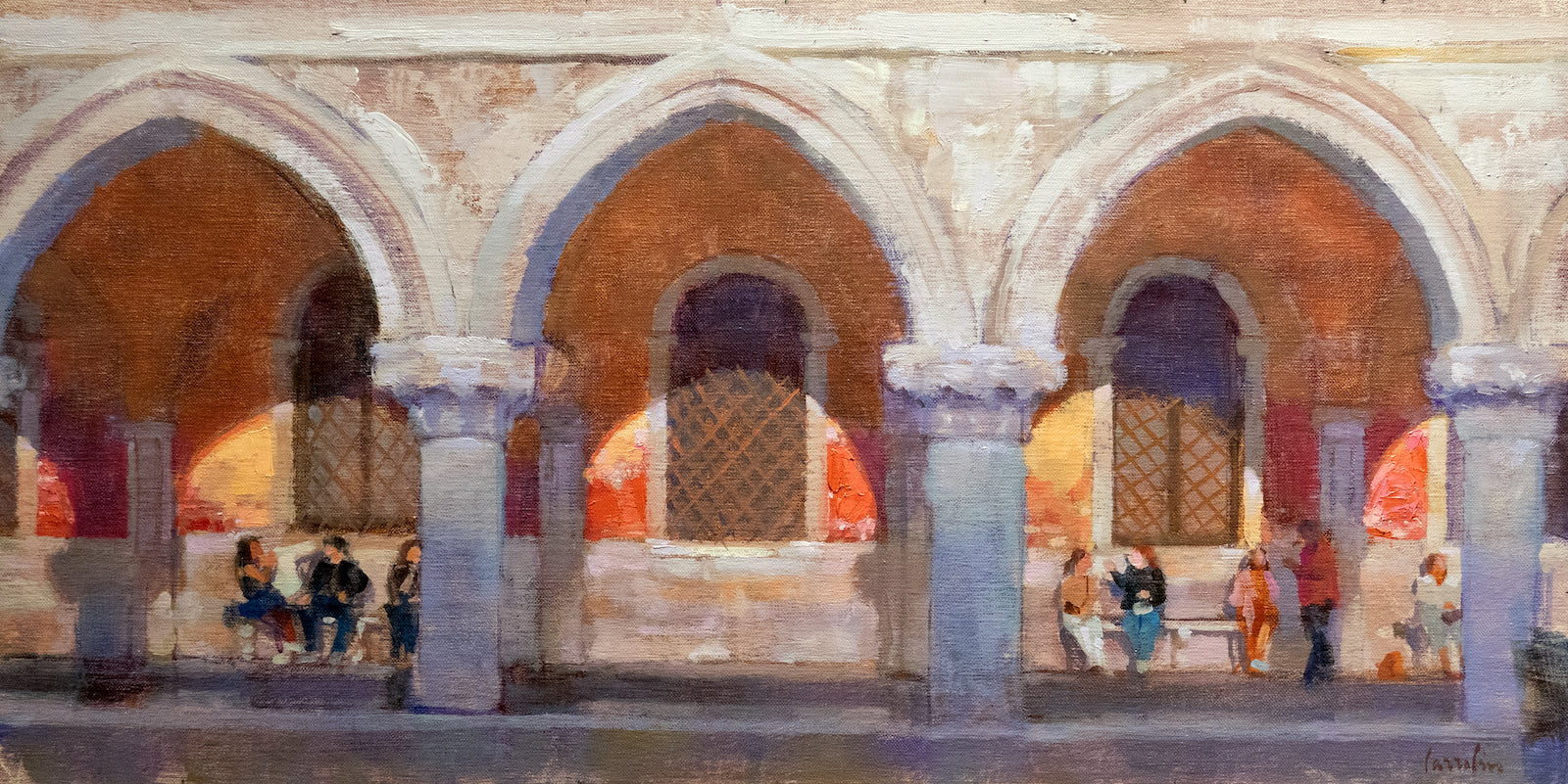 Under Lavender Arches by Charles Iarrobino | Oil | Sage Creek Gallery
