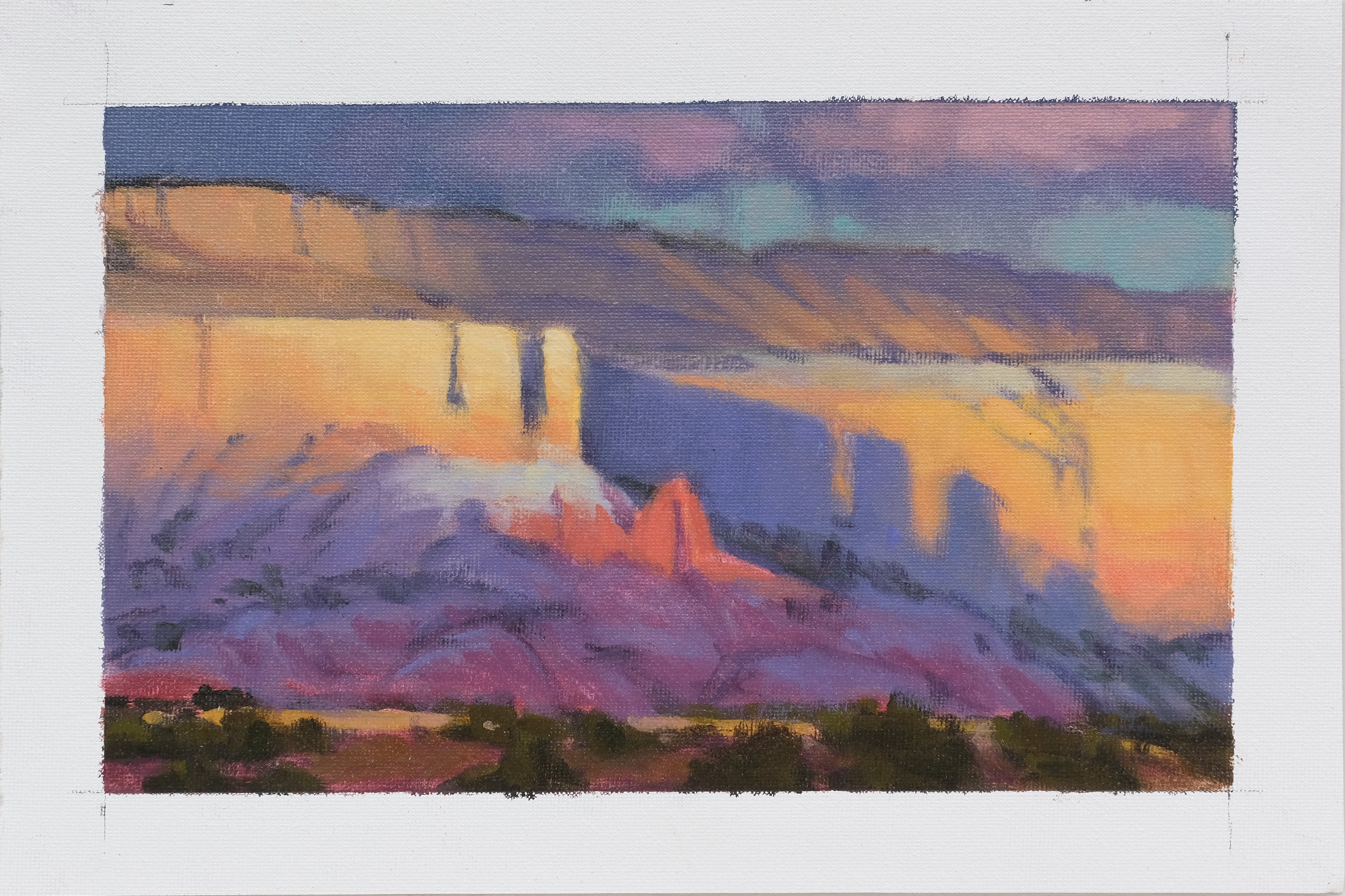 Evening Silhouette Study by John Rasberry | Oil | Sage Creek Gallery
