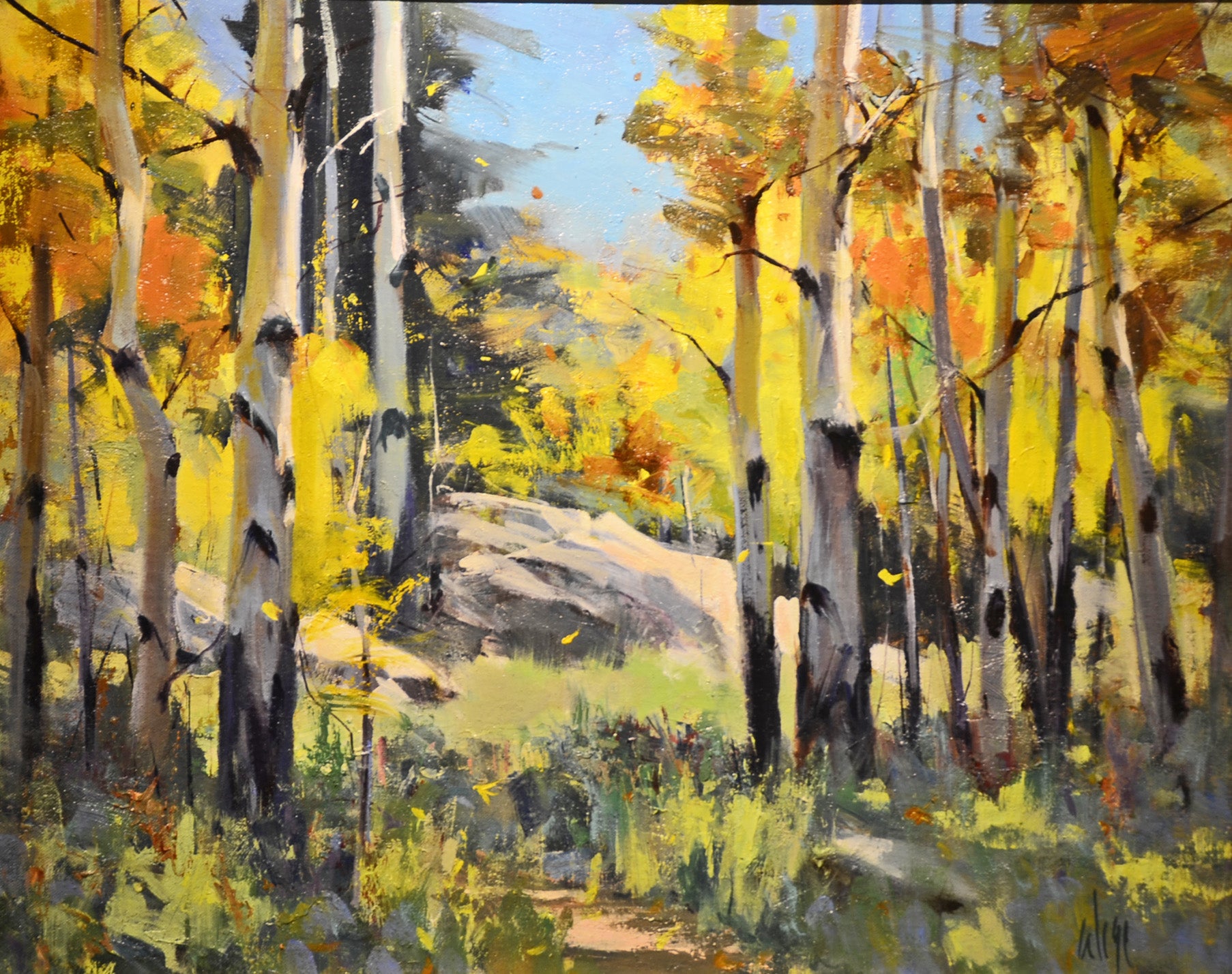 Santa Fe Aspens by Mike Wise | Oil | Sage Creek Gallery