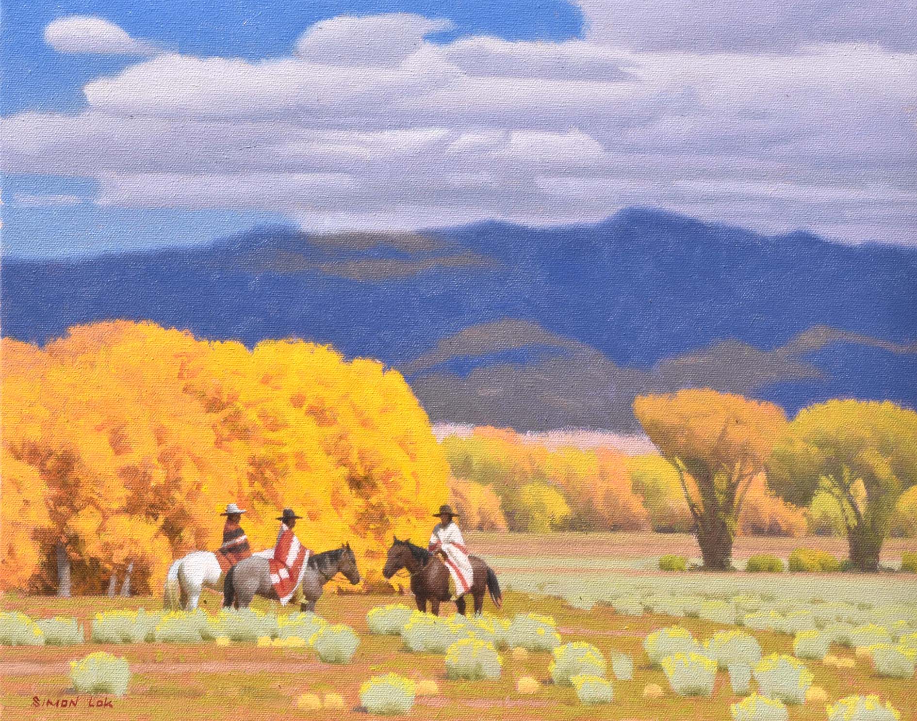 Gathering by Simon Lok | Oil | Sage Creek Gallery