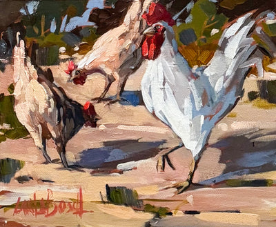 Pecking Order by Carla Bosch | Oil | Sage Creek Gallery