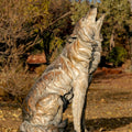 The Howling Wind (Sitting Wolf) (Edition of 9 to 12) by Ken Rowe | Bronze | Sage Creek Gallery