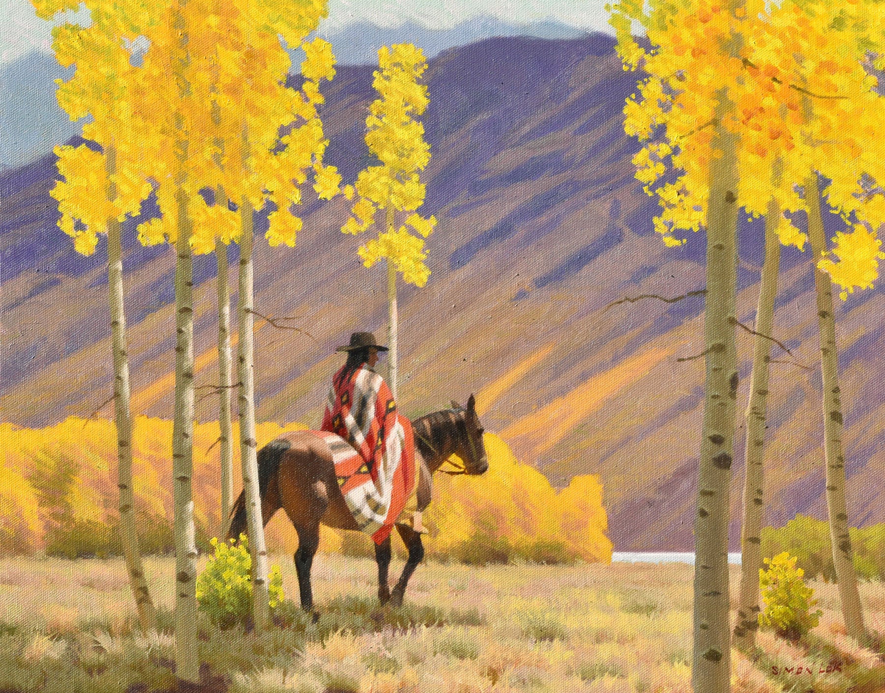 On a Slope by Simon Lok | Oil | Sage Creek Gallery