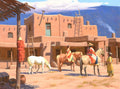 Sunny Pueblo by Simon Lok | Oil | Sage Creek Gallery