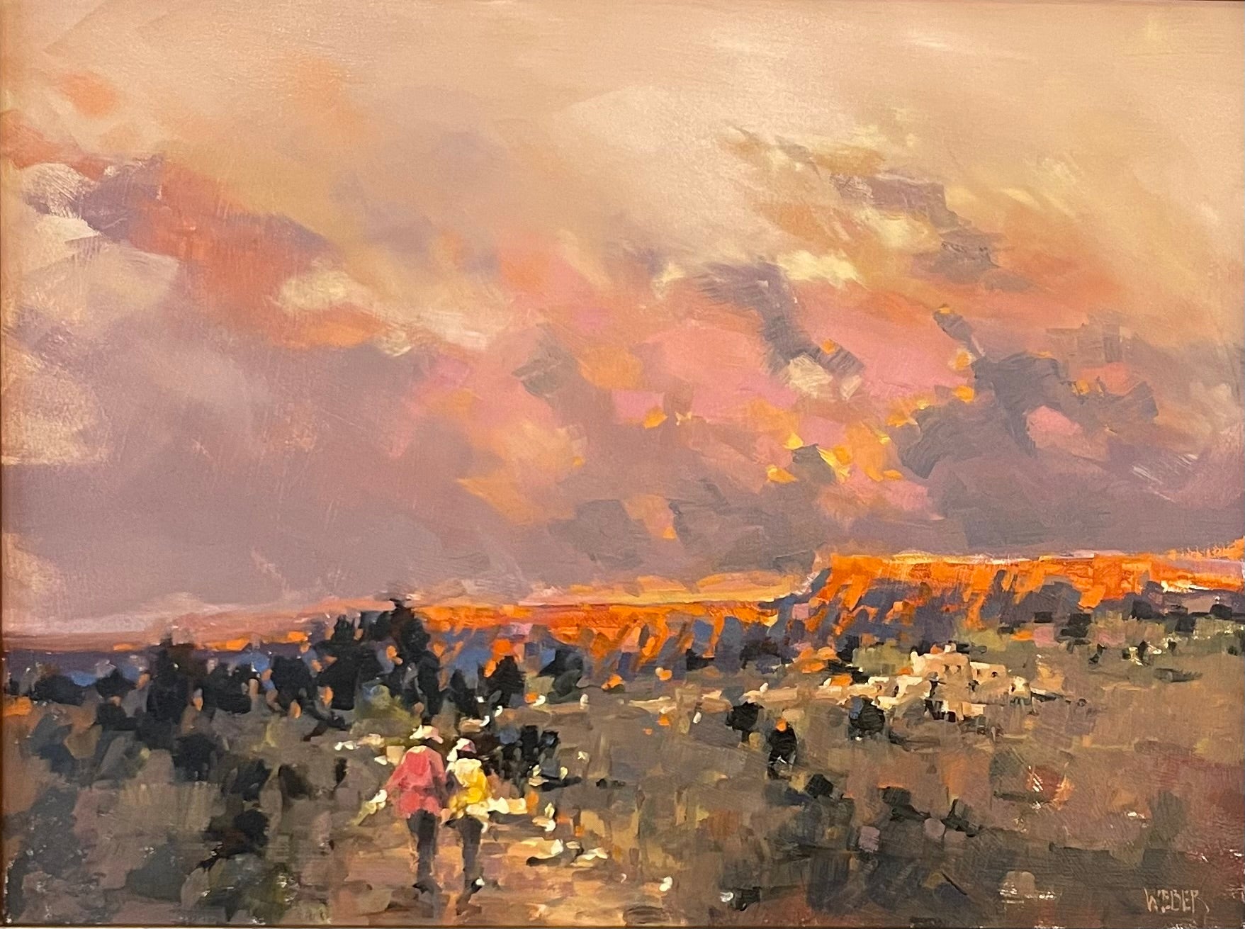 Sunset Walk Home by Donald Weber | Oil | Sage Creek Gallery