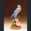 Western Bluebird and Wild Rose (Edition of 75) by Joan Zygmunt | Bronze | Sage Creek Gallery