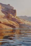 Afternoon Cliff Reflections by David Drummond | Watercolor | Sage Creek Gallery