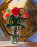 Roses, Glass and Brass by Charles Iarrobino | Oil | Sage Creek Gallery