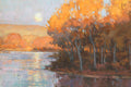 Moonset, Sunrise in the Bosque by Bill Gallen | Oil | Sage Creek Gallery