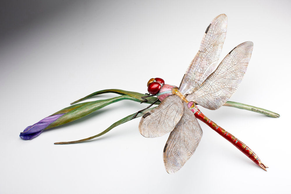 Dragonfly at Rest (Edition of 35) by Kim Kori | Bronze | Sage Creek Gallery