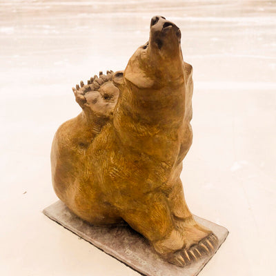 Yoga Bear (Cobra Pose) (Edition of 200) by Walt Horton | Bronze | Sage Creek Gallery