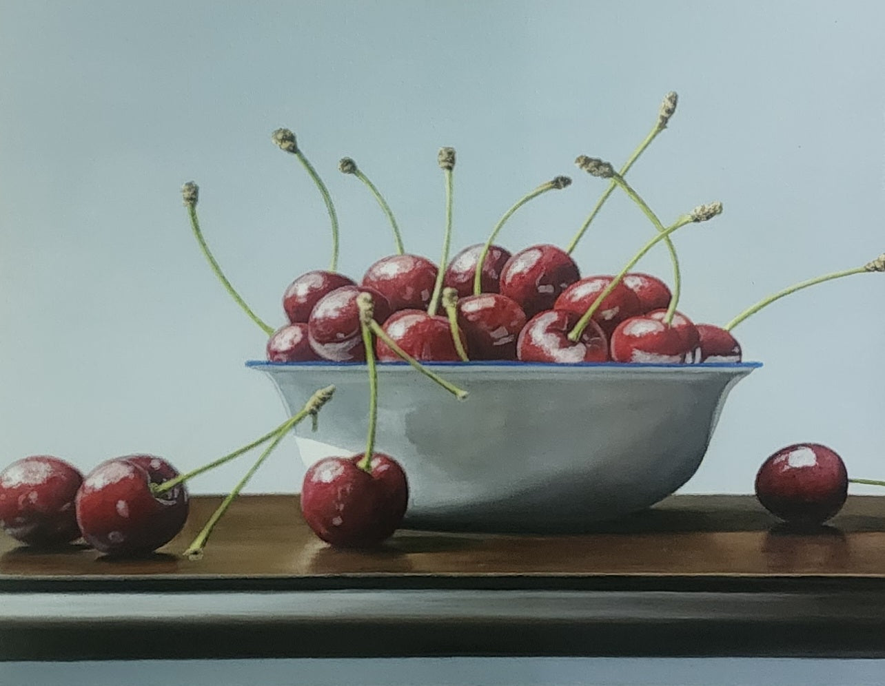 Cherries in Porcelain by Loren DiBenedetto | Oil | Sage Creek Gallery