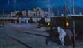 Taos After Dark by Mike Wise | Oil | Sage Creek Gallery
