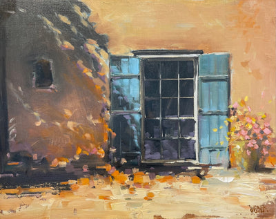 Blue Shutters by Donald Weber | Oil | Sage Creek Gallery