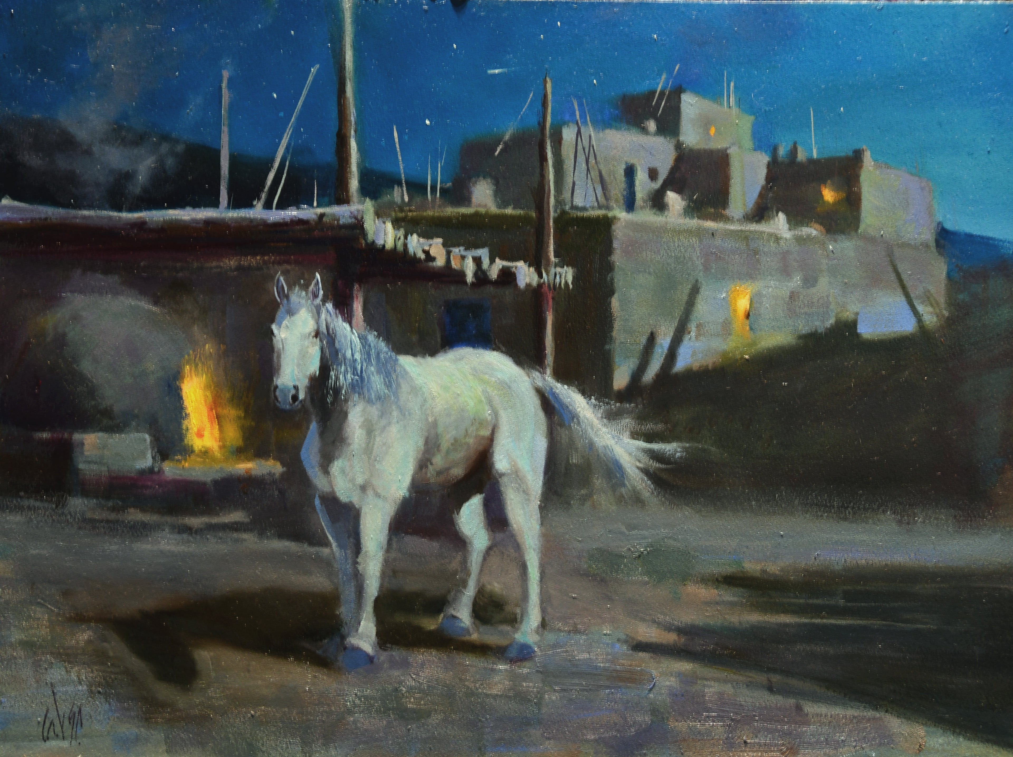 Ghost Horse by Mike Wise | Oil | Sage Creek Gallery