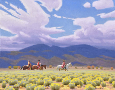 Taos in Summer by Simon Lok | Oil | Sage Creek Gallery