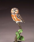 Saw-whet Owl (Edition of 36) by Joan Zygmunt | Bronze | Sage Creek Gallery