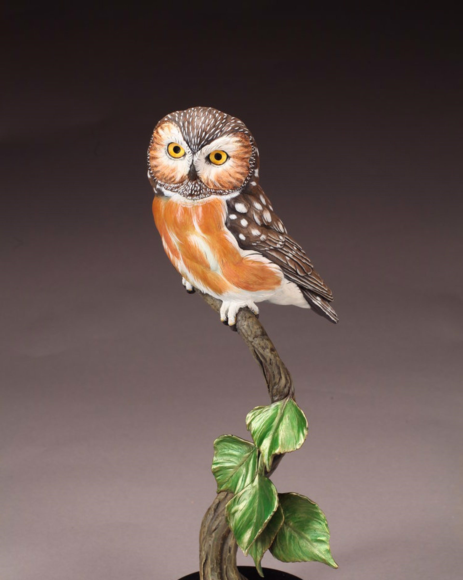 Saw-whet Owl (Edition of 36) by Joan Zygmunt | Bronze | Sage Creek Gallery