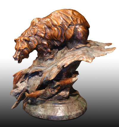 Bear Market (Maquette) (Edition of 99) by Ken Rowe | Bronze | Sage Creek Gallery