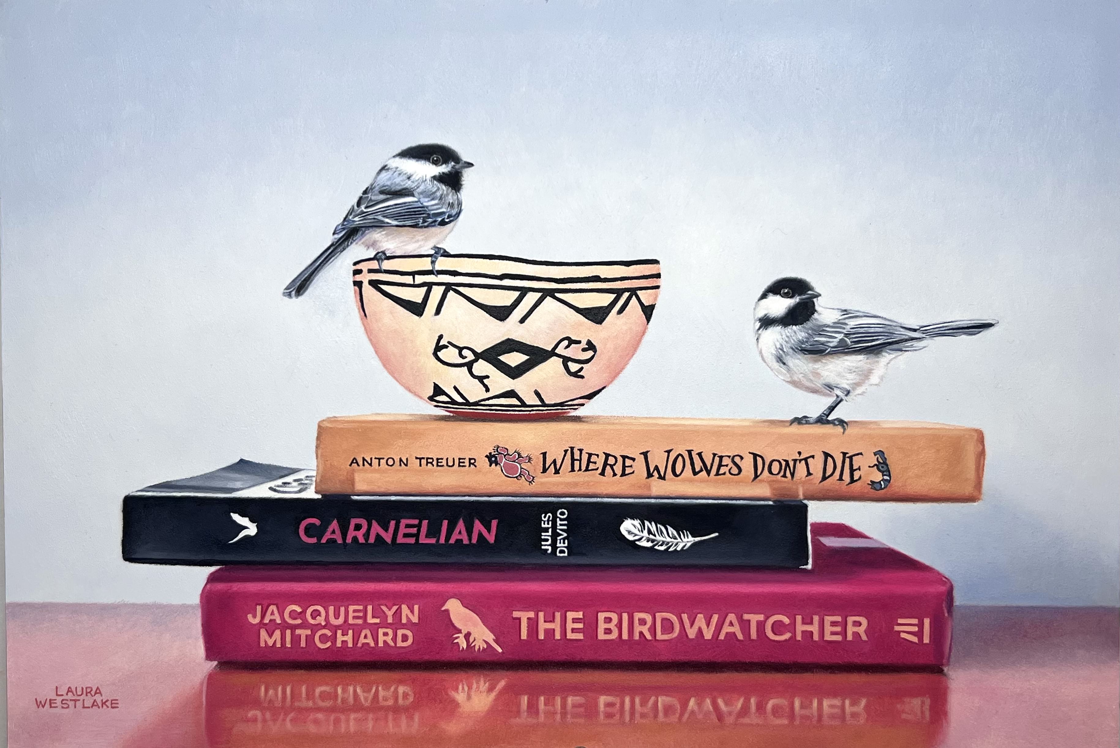 Perched on Poetry by Laura Westlake | Oil | Sage Creek Gallery