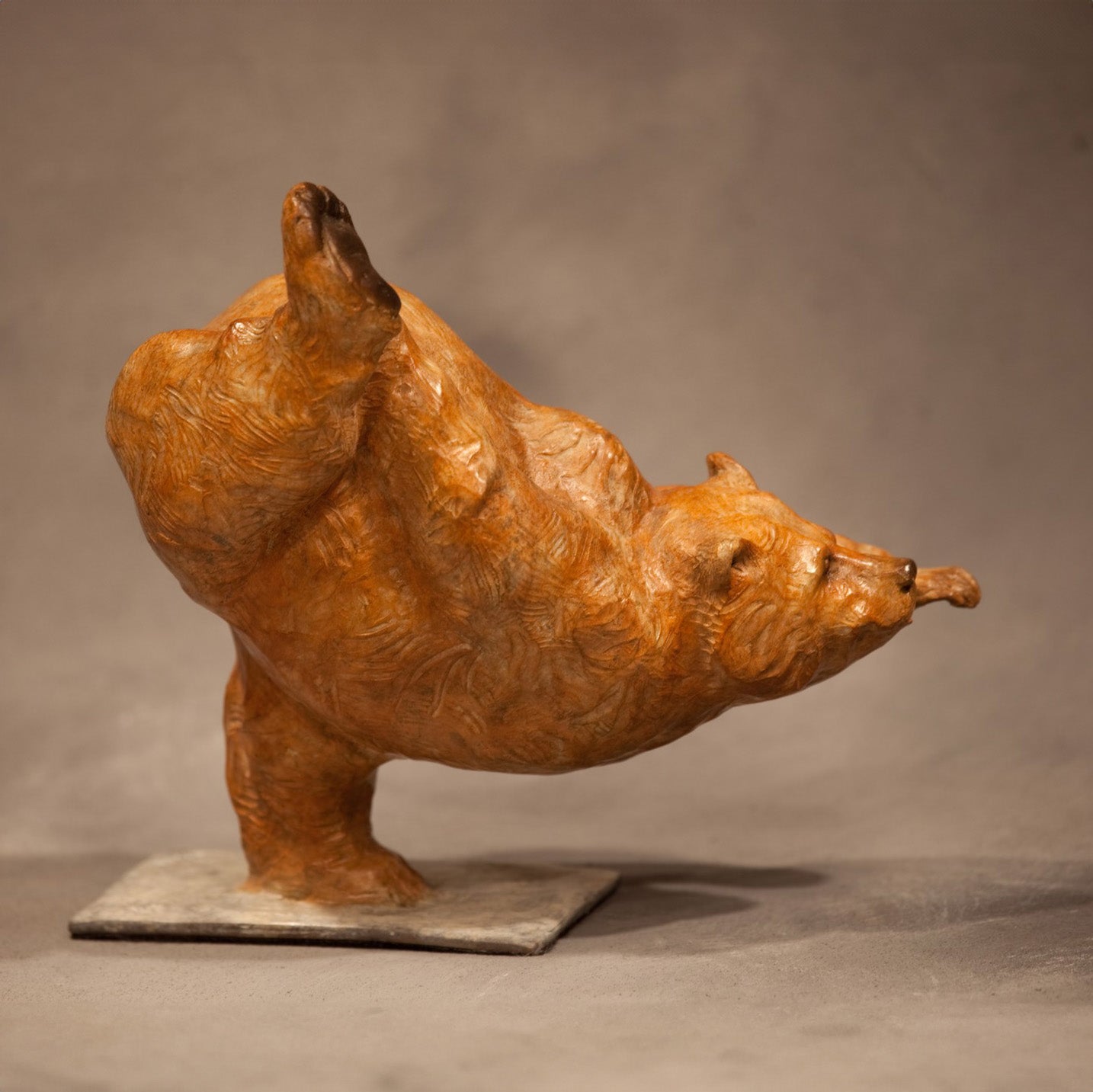 Yoga Bear (Dancer Pose) (Edition of 200) by Walt Horton | Bronze | Sage Creek Gallery