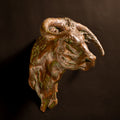 Steer Head (Curved Horns) Wall Mounted (Edition of 30) by Scott Rogers | Bronze | Sage Creek Gallery