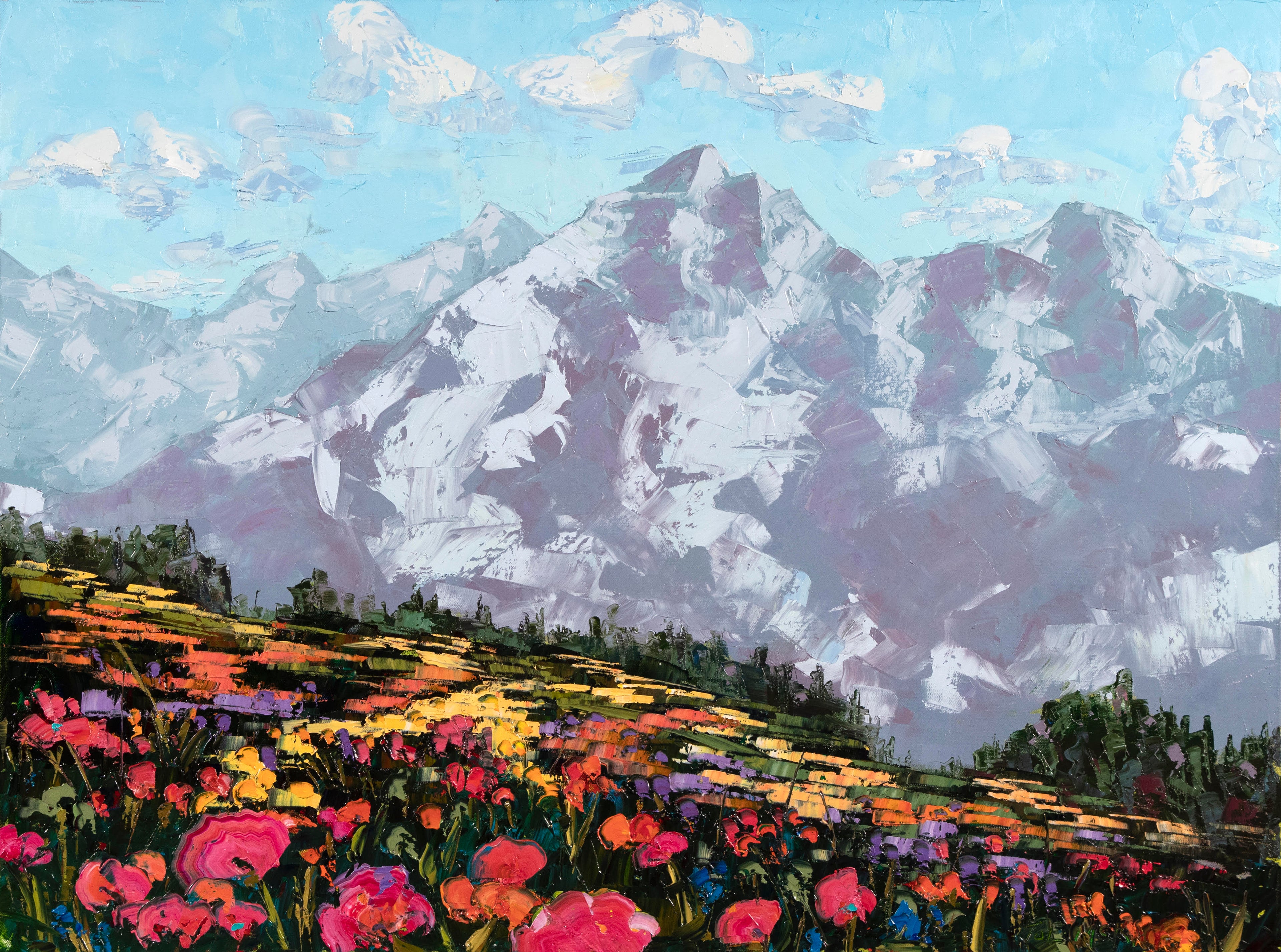 Rocky Mountain Poppies by Joe McKay | Oil | Sage Creek Gallery